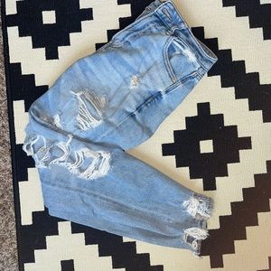 American Eagle Distressed Mom Jeans